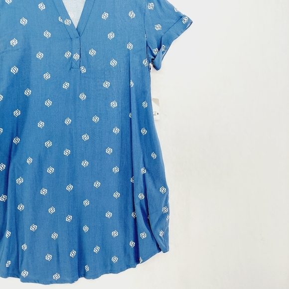 NEW a.n.a. A New Approach Boho Peasant Coastal Popover Blouse P3258 - Picture 3 of 8